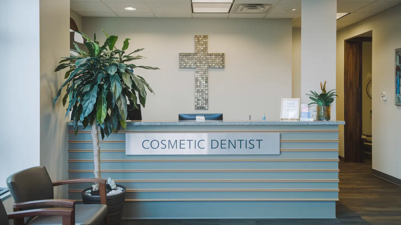 A photo of a cosmetic dentist office's front desk